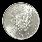 1975 Vatican City 500 Lire Silver Coin – Pope Paul VI – Wheat and Grapes – KM#123