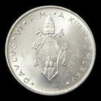 1975 Vatican City 500 Lire Silver Coin – Pope Paul VI – Wheat and Grapes – KM#123