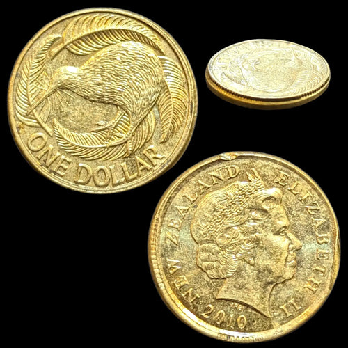 Australia One Dollar 2010 Elizabeth Partial/ Out Of Collar Error Coin