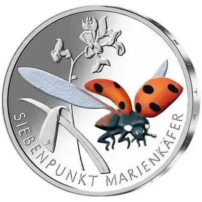 High-Quality Gem BUNC Wonderful World of Insects - Seven-spot Ladybug 5 Euro - Uncirculated - in Color