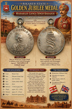 Bikaner State Silver Jubilee Medal – Maharaja Ganga Singh – Silver Suspension Medal with Original Patina