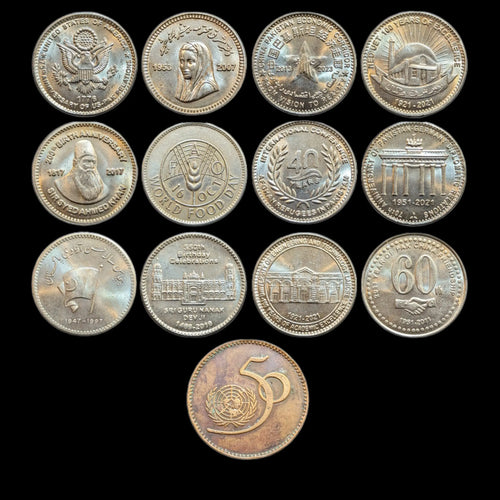 "Rare Pakistan Set: 13 Commemorative Issues on International Relations"