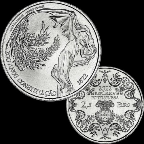 2.5 EURO COMMEMORATIVE PORTUGAL 2022 - CONSTITUTION