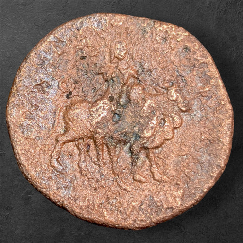 Ancient Kushan Empire Vima Kadphises Copper Tetradrachm – Shiva & Nandi – 16.75g – c. 105–130 CE