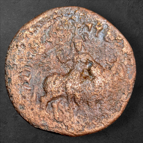 Ancient Kushan Empire Vima Kadphises Copper Tetradrachm – Shiva & Nandi – 16.75g – c. 105–130 CE