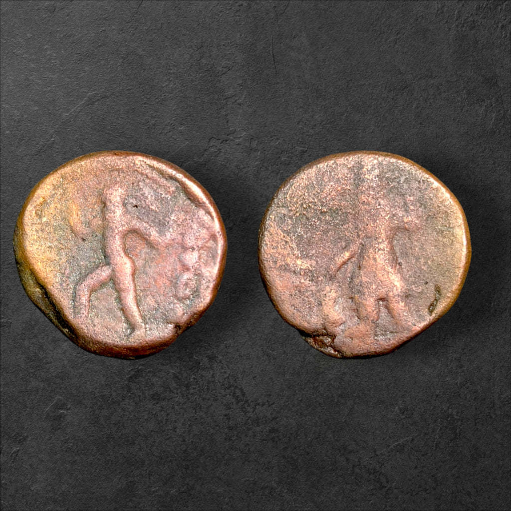 Rare Kanishka I Copper Tetradrachm – Wind God Oado (Vado) Type – 16.71g – c. 128–150 CE – 1,875+ Years Old