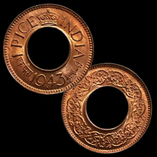 British India George VI Hole-Type Issue (c. 1943–1947) – BUNC Numismatic Collectible