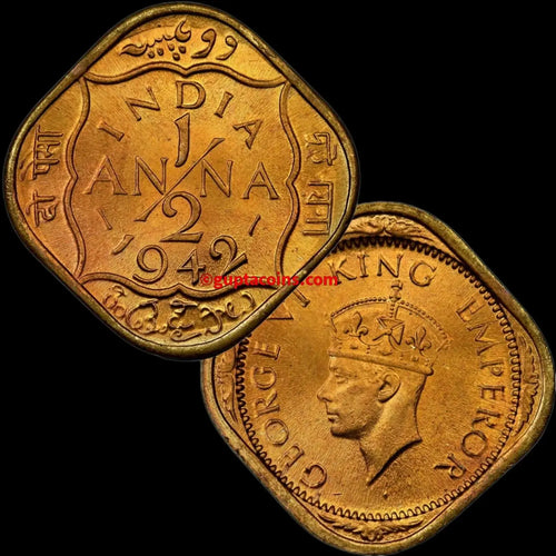 British India George VI Issue (c. 1942–1945) – Historical Numismatic Collectible