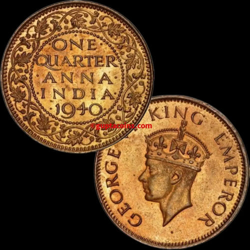 British India George VI Issue (c. 1940–1942) – WWII Era Numismatic Collectible (UNC)