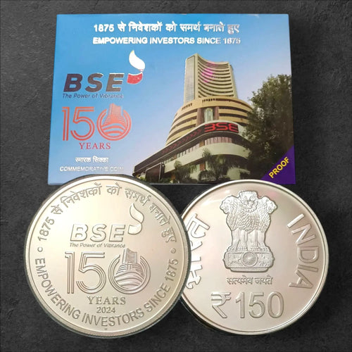 150 Years of Bombay Stock Exchange – Commemorative Proof Set Numismatic Collectible