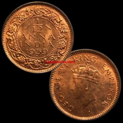 British India George VI Issue (c. 1938–1939) – Early Reign Numismatic Collectible (UNC)