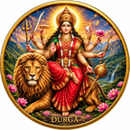 Ghana 2026 Goddess Durga 5 Cedis – 1 oz .999 Fine Silver Coin – High Relief, Gold Gilded & Colorized – Durga with Lion