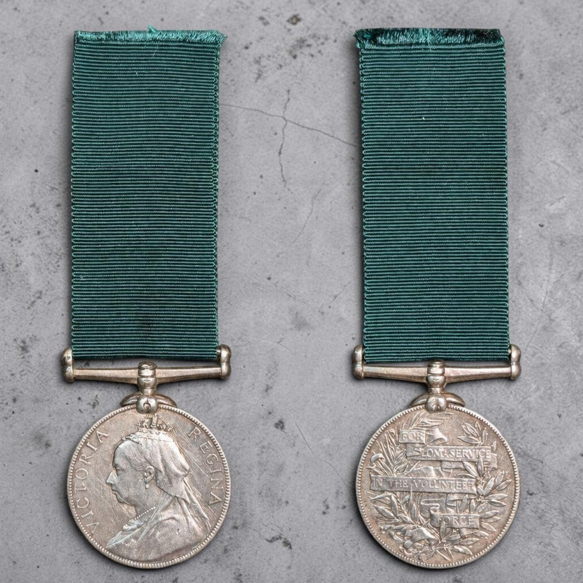 Queen Victoria British Volunteer Long Service Medal – Silver Military Service Award – “For Long Service in the Volunteer Force” – Victorian Era
