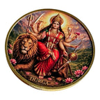 Ghana 2026 Goddess Durga 5 Cedis – 1 oz .999 Fine Silver Coin – High Relief, Gold Gilded & Colorized – Durga with Lion