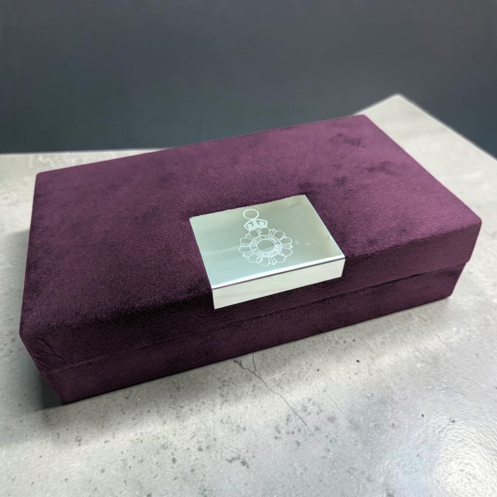 Gupta Coins Premium Burgundy Velvet Box for Three Coins