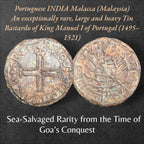 Rare Portuguese Malacca Tin Bastardo (1512–15 AD) Sea-Salvaged Rarity from the Time of Goa’s Conquest
