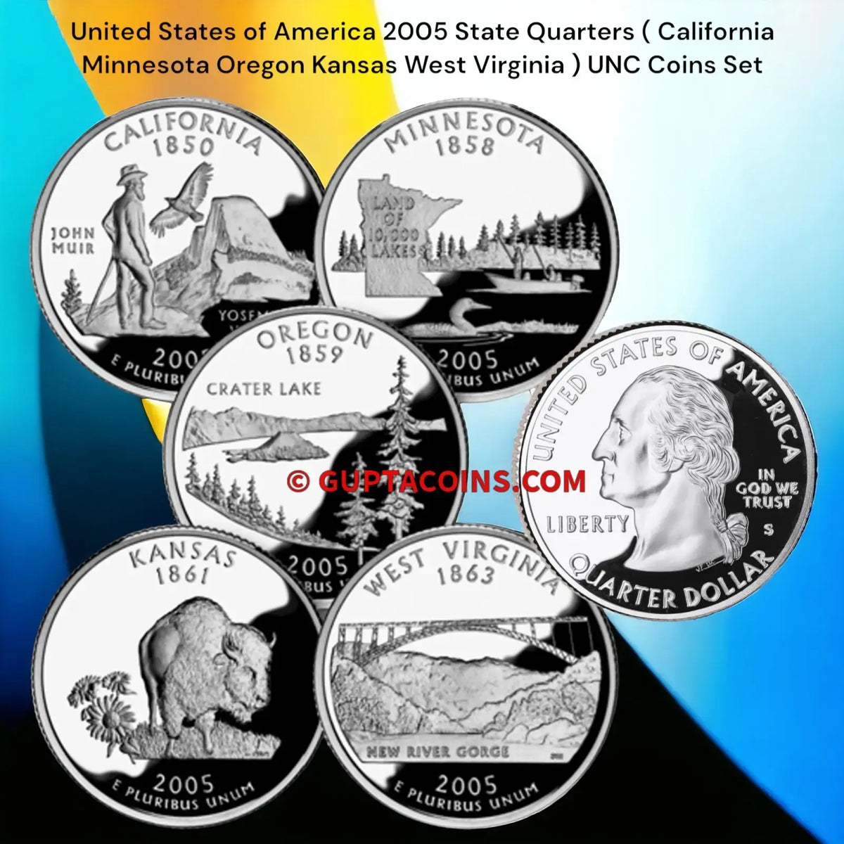 USA 2005 State Quarters UNC Coins Set Lowest Price