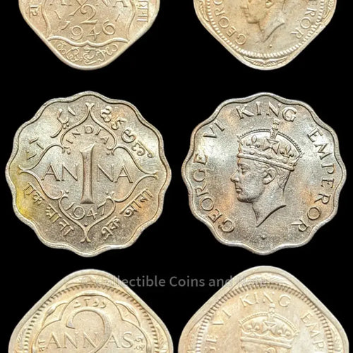British India George VI Era – Multi-Type Trio Set Numismatic Collectible (Colonial Period Issues)