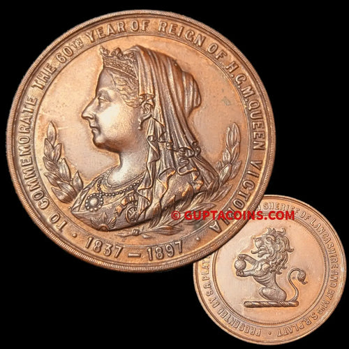 Great Britain Queen Victoria of England and Empress of India bronze medal